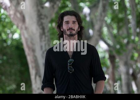 Spanish actor Yon Gonzalez poses during `Matar el Tiempo´ film premiere in Madrid, Spain. May 27, 2015. (ALTERPHOTOS/Victor Blanco) Stock Photo